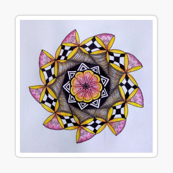 Flower Time Mandala Sticker