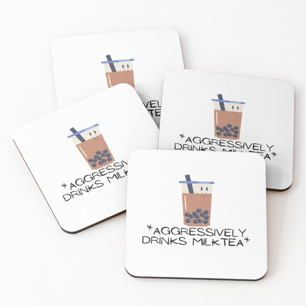 Item preview, Aggressively Drinks MilkTea designed and sold by Paper Hearteu.