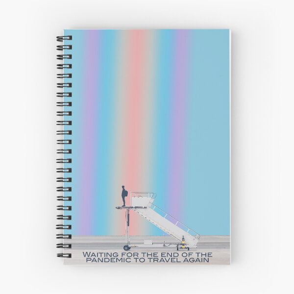 Item preview, Waiting for the end of the pandemic to travel again, person waiting on a boarding staircase designed and sold by Aura-E.