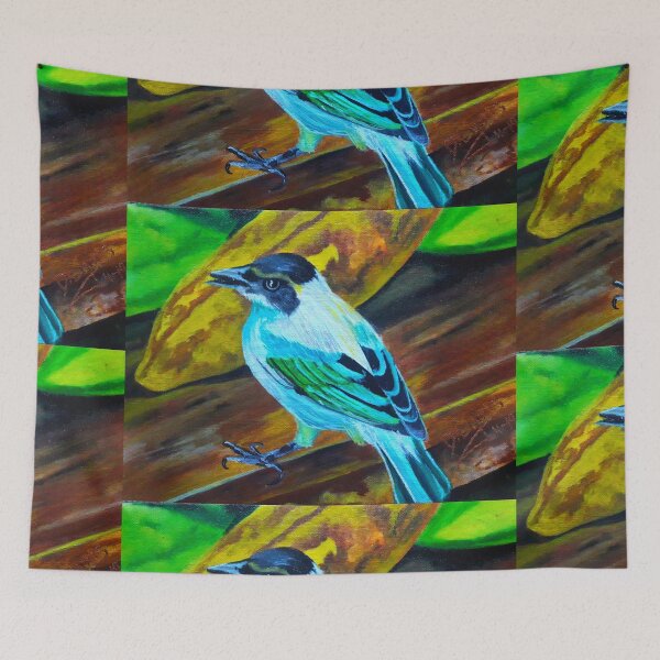 Item preview, kiskadee bird having lunch  designed and sold by DLyonzArt.