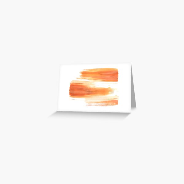 Orange Brush Strokes Greeting Card