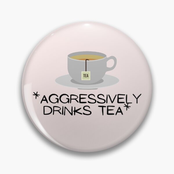 Item preview, Aggressively Drinks Tea Stickers designed and sold by Paper Hearteu.