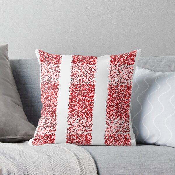 Item preview, Rustic Indian Block Print in Red and White designed and sold by AlteredAtelier.