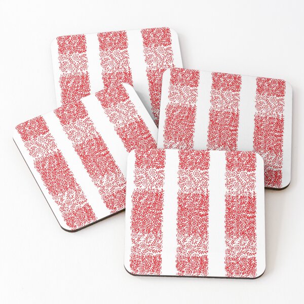 Item preview, Rustic Indian Block Print in Red and White designed and sold by AlteredAtelier.