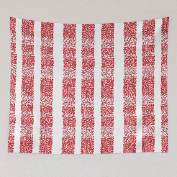 Item preview, Rustic Indian Block Print in Red and White designed and sold by AlteredAtelier.