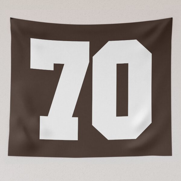 Item preview, 70 Number Cleveland Sports Seventy Brown Jersey designed and sold by HelloFromAja.