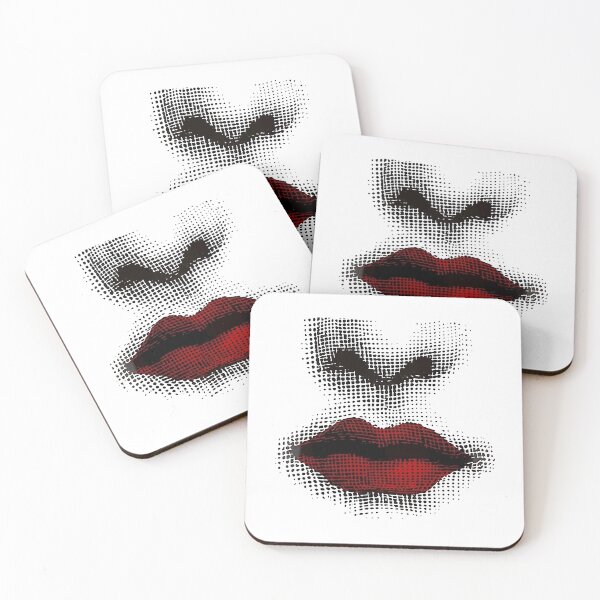 Fornasetti Lips Funny Gift Designer Coasters (Set of 4)