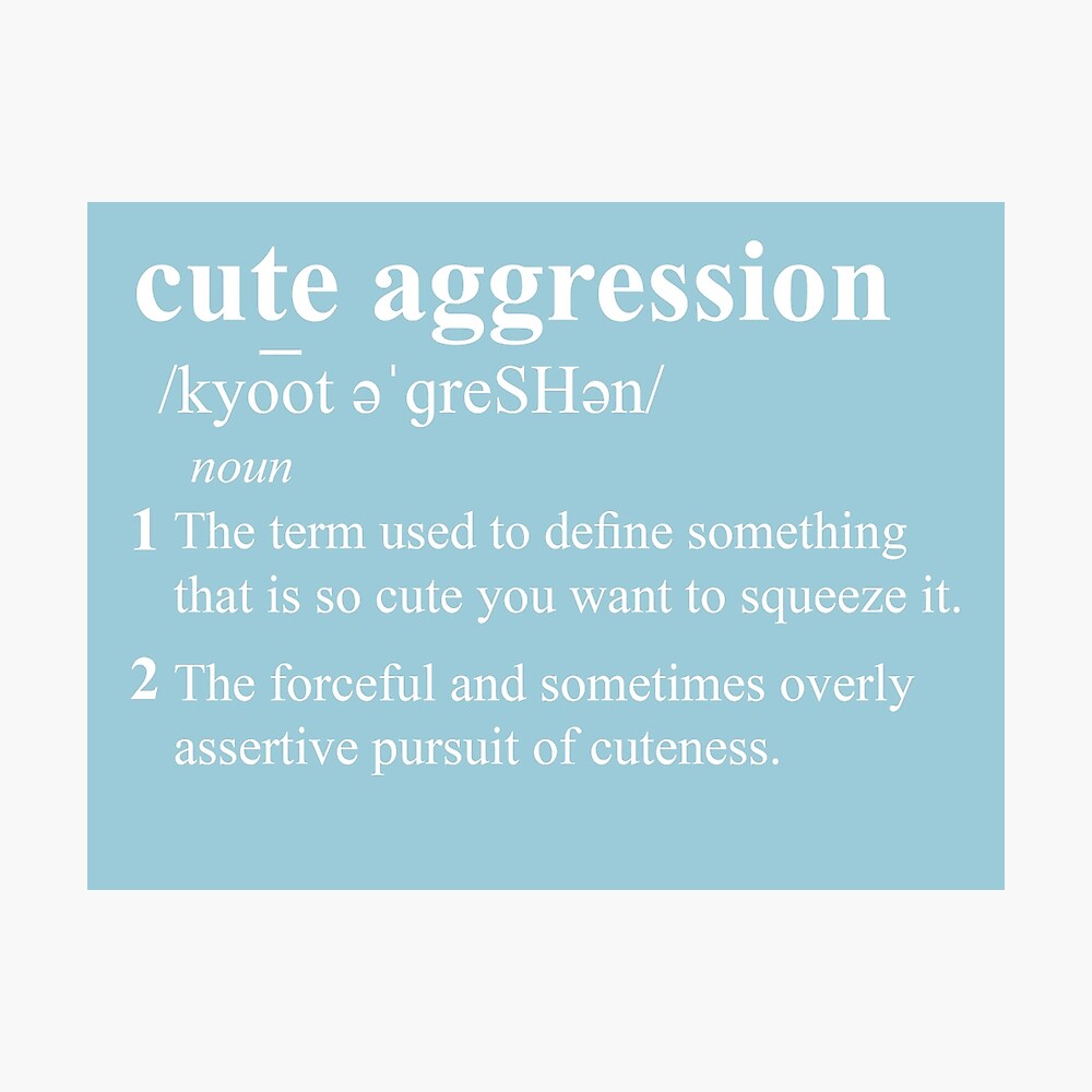 Cute Aggression Definition - White\