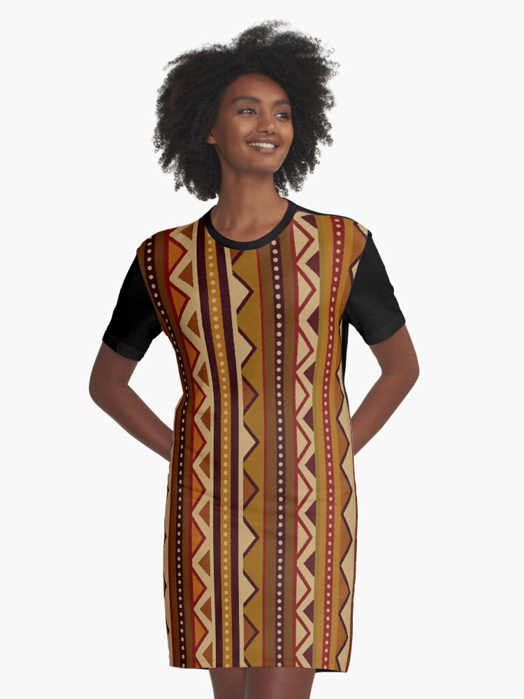 Graphic T-Shirt Dress, African border designed and sold by Art-Foto .be