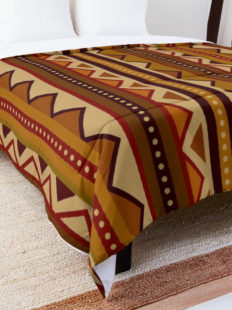 Alternate view of African border Comforter
