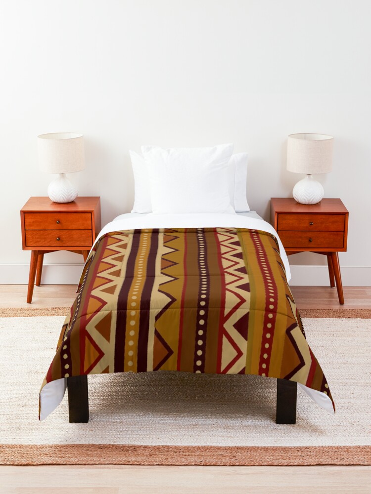 Alternate view of African border Comforter