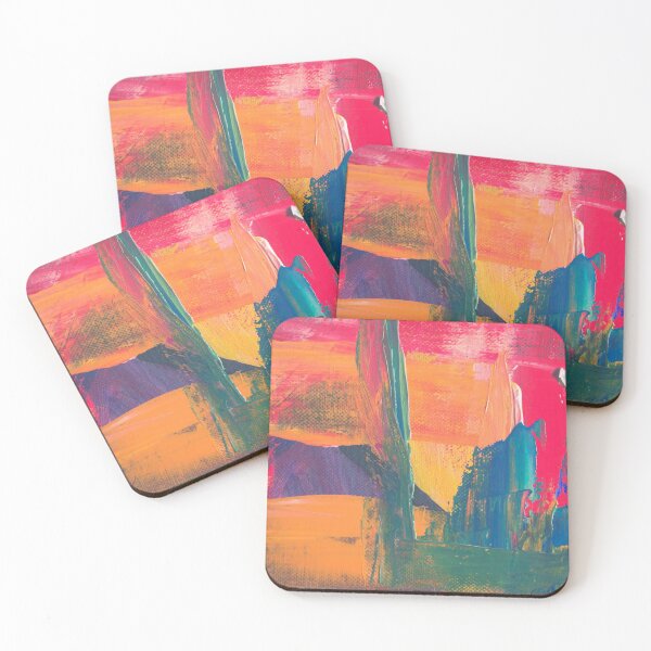 Item preview,  Pink Orange Blue Teal Abstract  designed and sold by IamTrending.