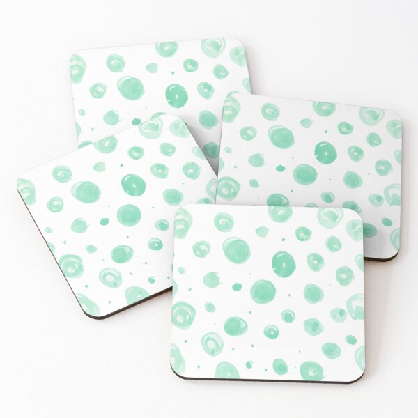 Item preview, Dots and Spots Mint Watercolour  designed and sold by Jenie Yolland.