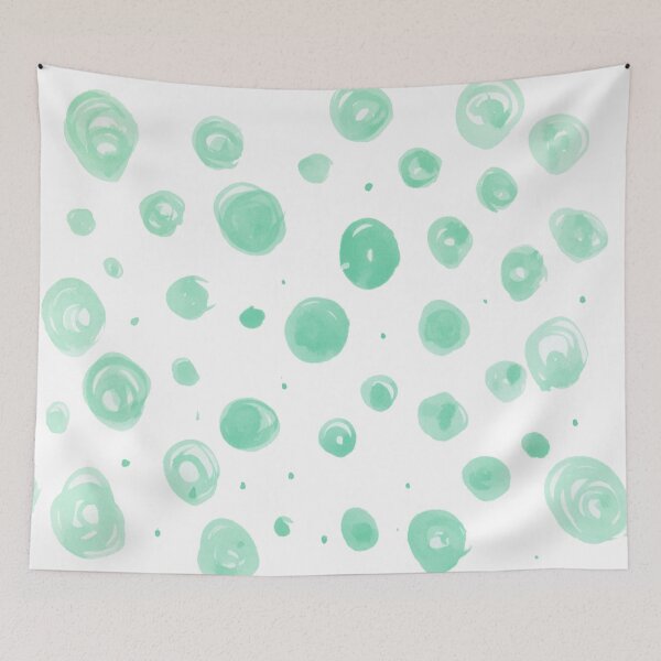 Item preview, Dots and Spots Mint Watercolour  designed and sold by Jenie Yolland.