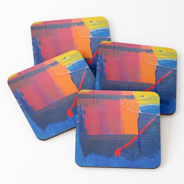 Item preview, Fuchsia Yellow Blue Abstract designed and sold by IamTrending.
