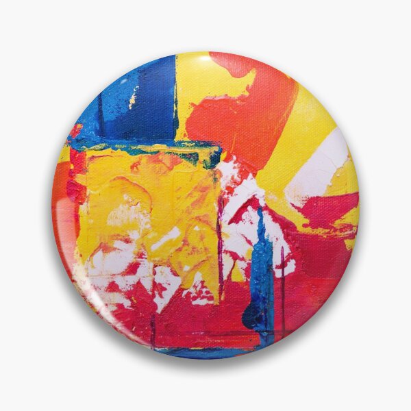 Item preview, 1980s Yellow Navy Blue Orange Abstract  designed and sold by IamTrending.