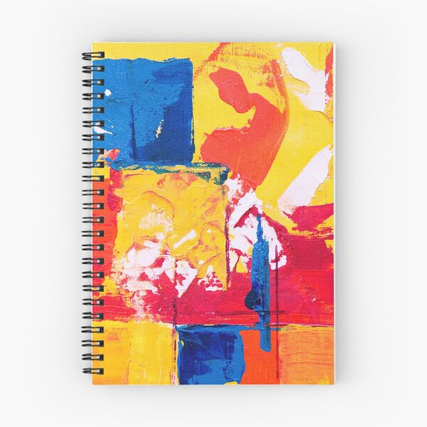 Item preview, 1980s Yellow Navy Blue Orange Abstract  designed and sold by IamTrending.