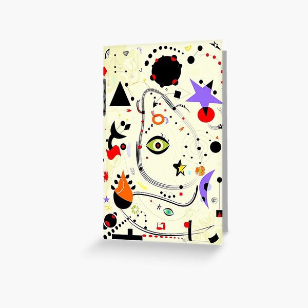 Miro Abstract Painting Greeting Card