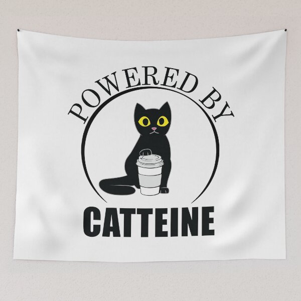 Item preview, Powered by Caffeine - Catteine  designed and sold by TheInkElephant.