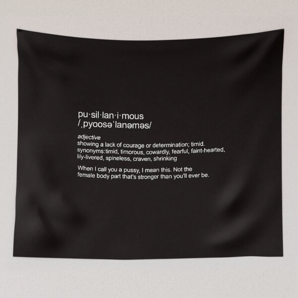 Item preview, Pusillanimous Definition - Pussy Slang Term Dictionary designed and sold by QuriousAlexis.