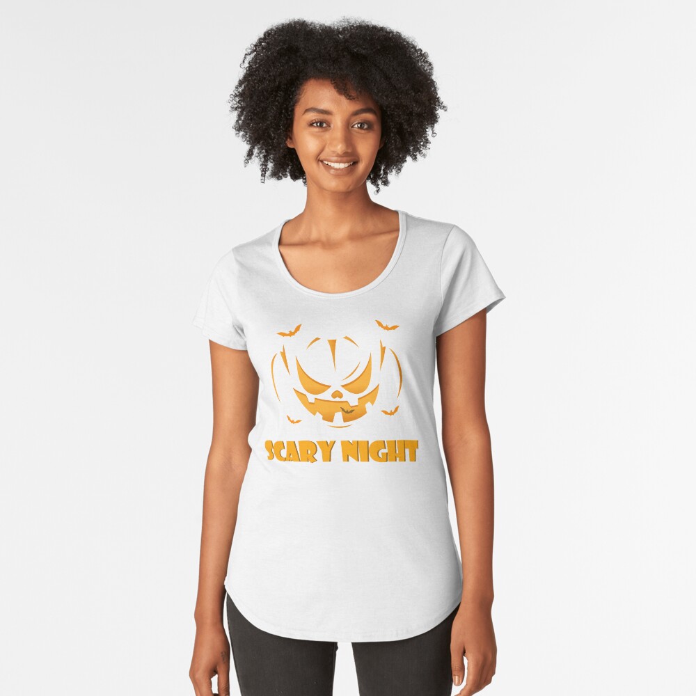 Halloween SCARY NIGHT Premium Scoop T-Shirt