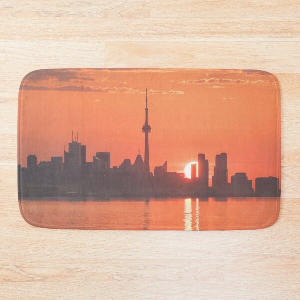 Item preview, Split Sun Path - Toronto Sunrise in Vivid Orange designed and sold by Georgia Mizuleva.