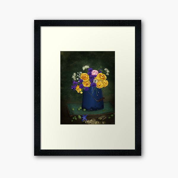 Stilleben – Illustration Framed Art Print