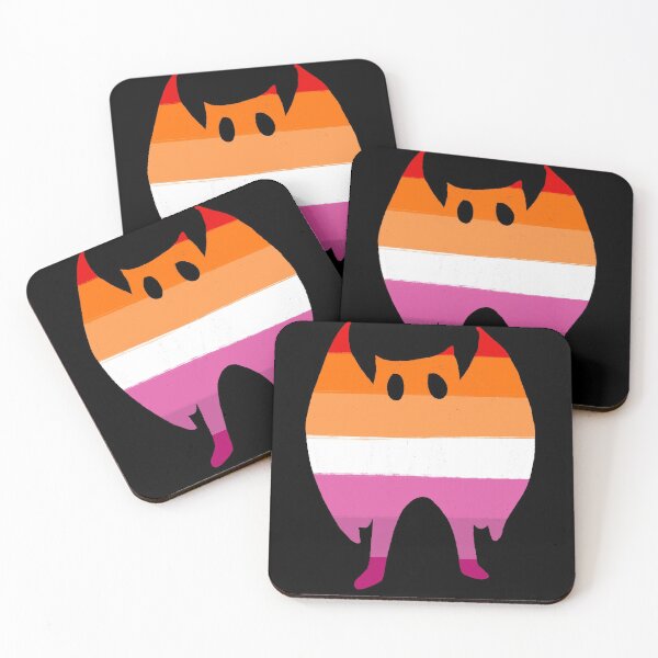 Item preview, Mothman lesbian pride (black background)  designed and sold by Alex Tal.