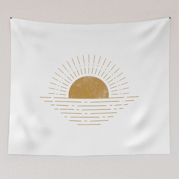 Item preview, Boho Sun Rising - Mid Century, Minimal, Scandinavian, Nordic, Bohemian Retro Sun designed and sold by FlaurieCo.