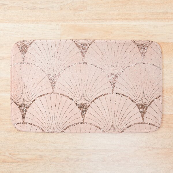 Item preview, Art Deco elegance - rose gold glitter fan designed and sold by RoseAesthetic.