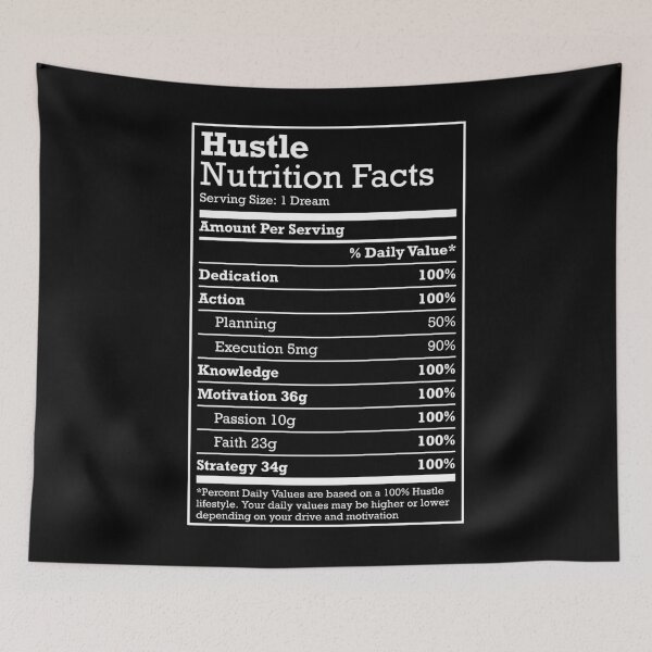 Item preview, Hustle Nutrition Facts designed and sold by mermaidselina.