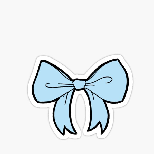 Blue/black bow - Bow - Sticker