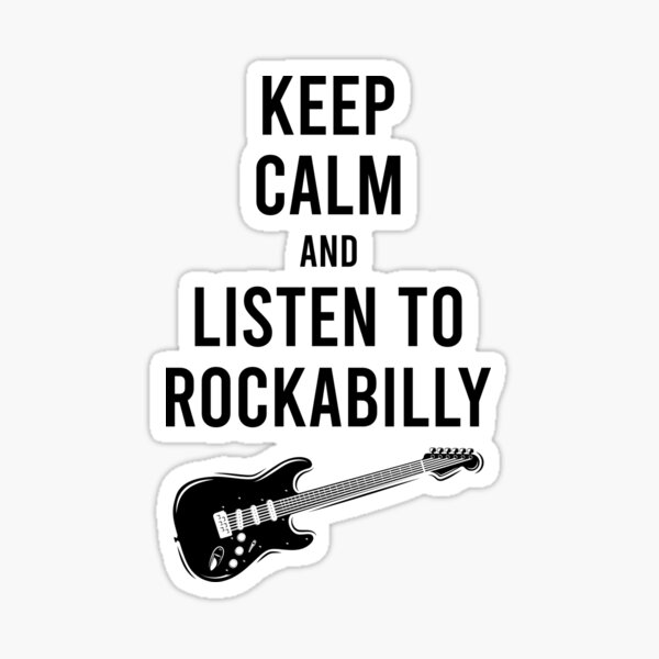 Vista previa del artículo con la obra «Etiqueta engomada de la etiqueta engomada de Rockabilly», diseñado y vendido por rico-09.