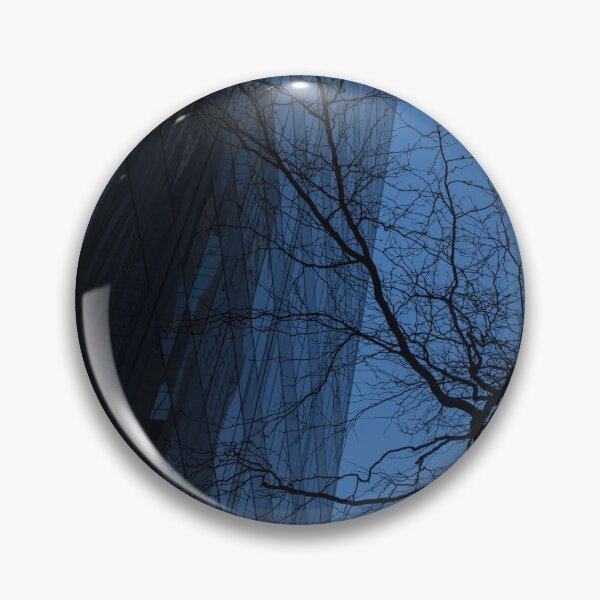 Item preview, Cool Blue Patterns - Ultramarine Skyscrapers and Naked Branches - Left designed and sold by Georgia Mizuleva.