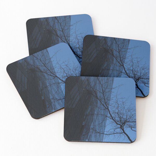 Item preview, Cool Blue Patterns - Ultramarine Skyscrapers and Naked Branches - Left designed and sold by Georgia Mizuleva.