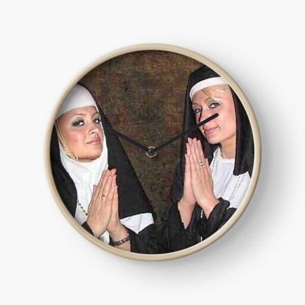 Paris Hilton and Nicole Richie nuns Clock