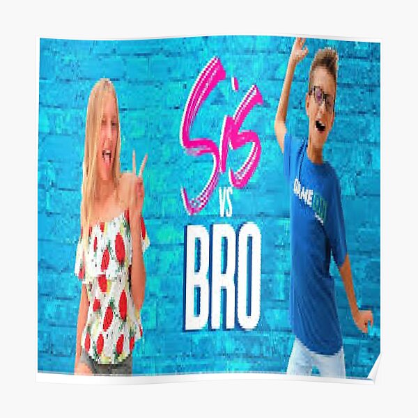 Sis Vs Bro Wall Art Redbubble - sis vs bro roblox obby with ronald and karina free roblox