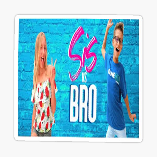 Sis Vs Bro Stickers Redbubble - sis vs bro roblox obby with ronald