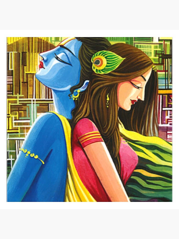Paper Photo Sktech Of Radha Krishna Using 3b,4b,8b And Charcoal Pencil