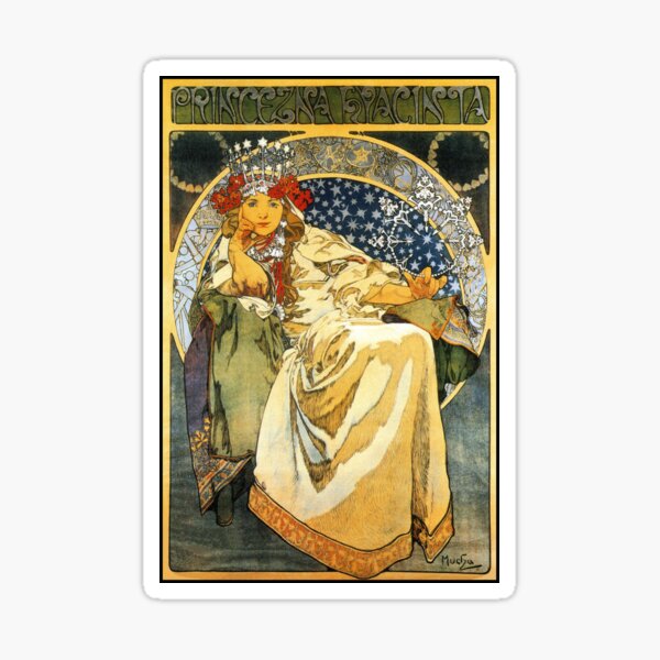 Alfons Mucha Princess Hyacinth Sticker