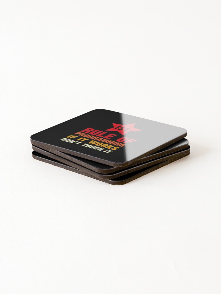 Thumbnail 4 of 5, Coasters (Set of 4), Programming Developer Computer Scientist Geek Coder Script design designed and sold by A-Fashion.