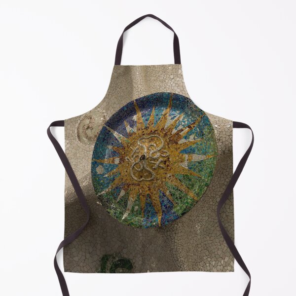 Item preview, Stylized Sun - Antoni Gaudi Ceiling Medallion at Hypostyle Room in Park Guell - Right Vertical designed and sold by Georgia Mizuleva.