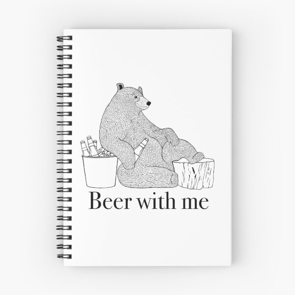 Item preview, Beer with me, bear holds beer and relaxes designed and sold by KlaraMacinka.