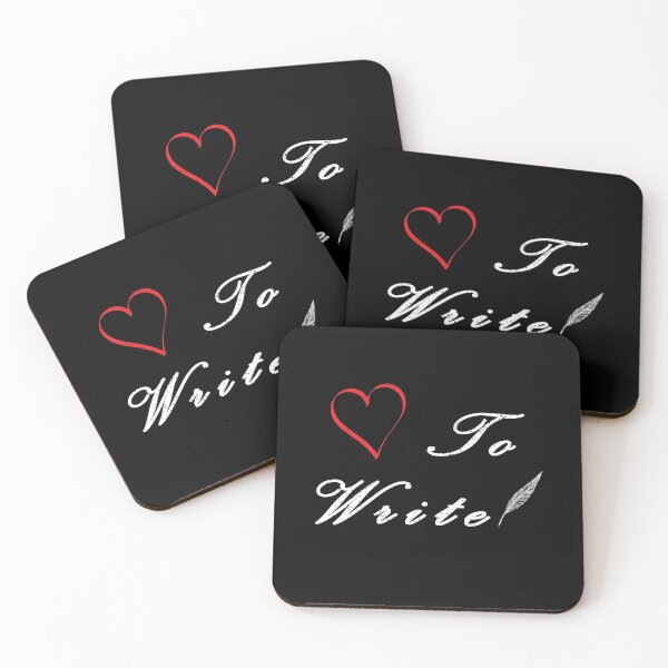 Item preview, Love to Write with white text - for Writers designed and sold by Mindful-Designs.