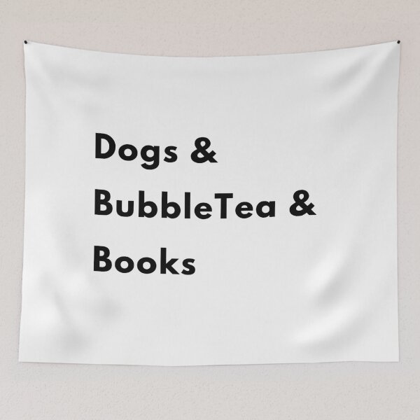 Item preview, Dogs bubble tea and books designed and sold by FourNuns.