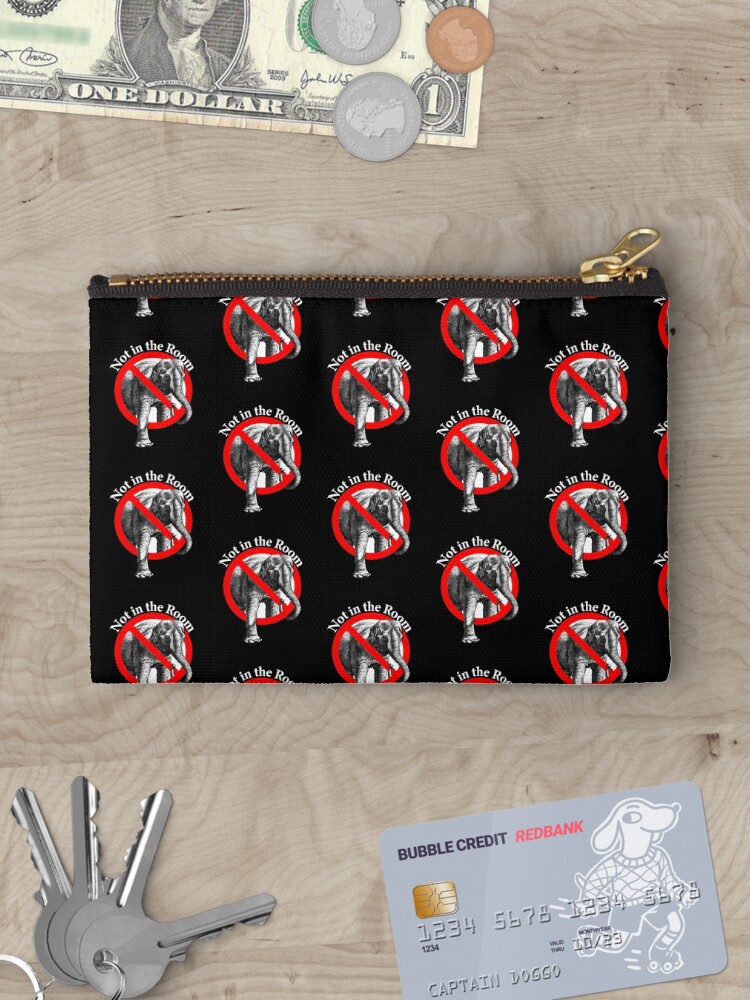 Thumbnail 3 of 4, Zipper Pouch, No Elephant in the Room designed and sold by notstuff.