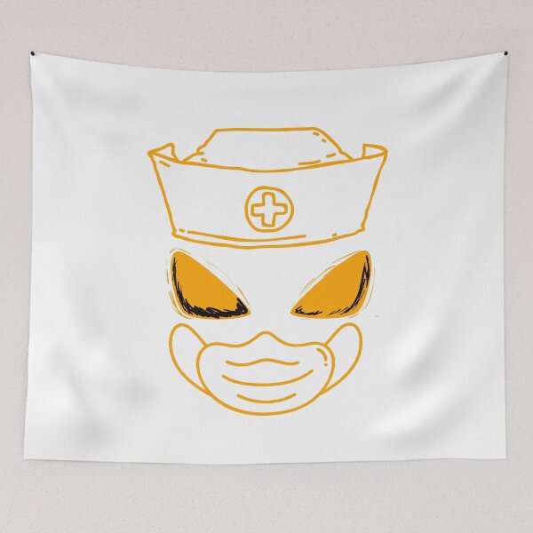 Item preview, Happy Halloween Cardiac Nurse Face With Face Mask designed and sold by Gifty-Designs.