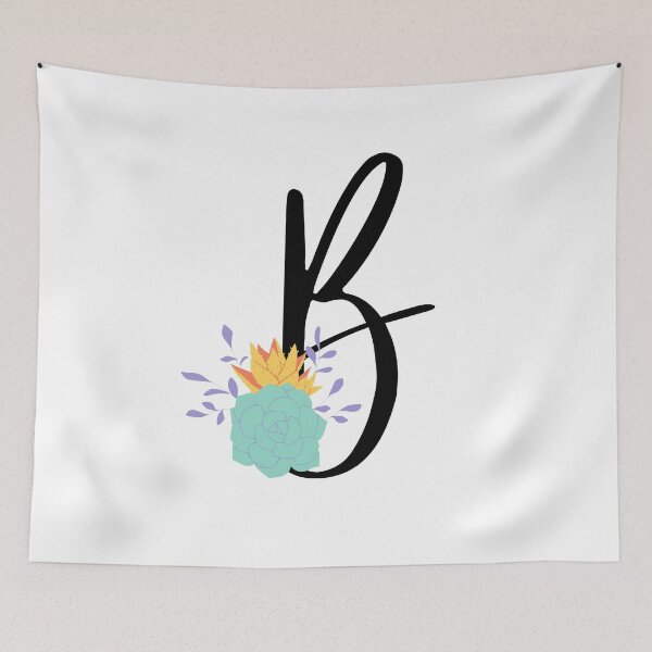Item preview, B Botanical Monogram designed and sold by artjojo.