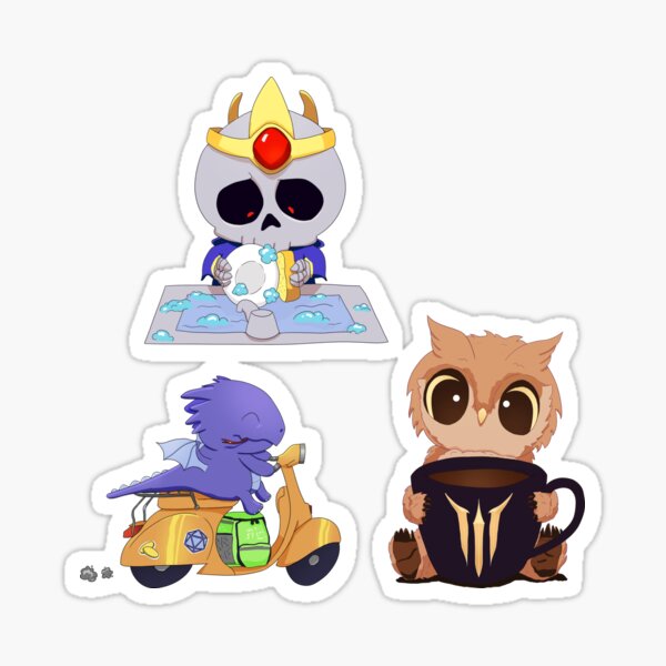RPG creatures doing mundane things Sticker