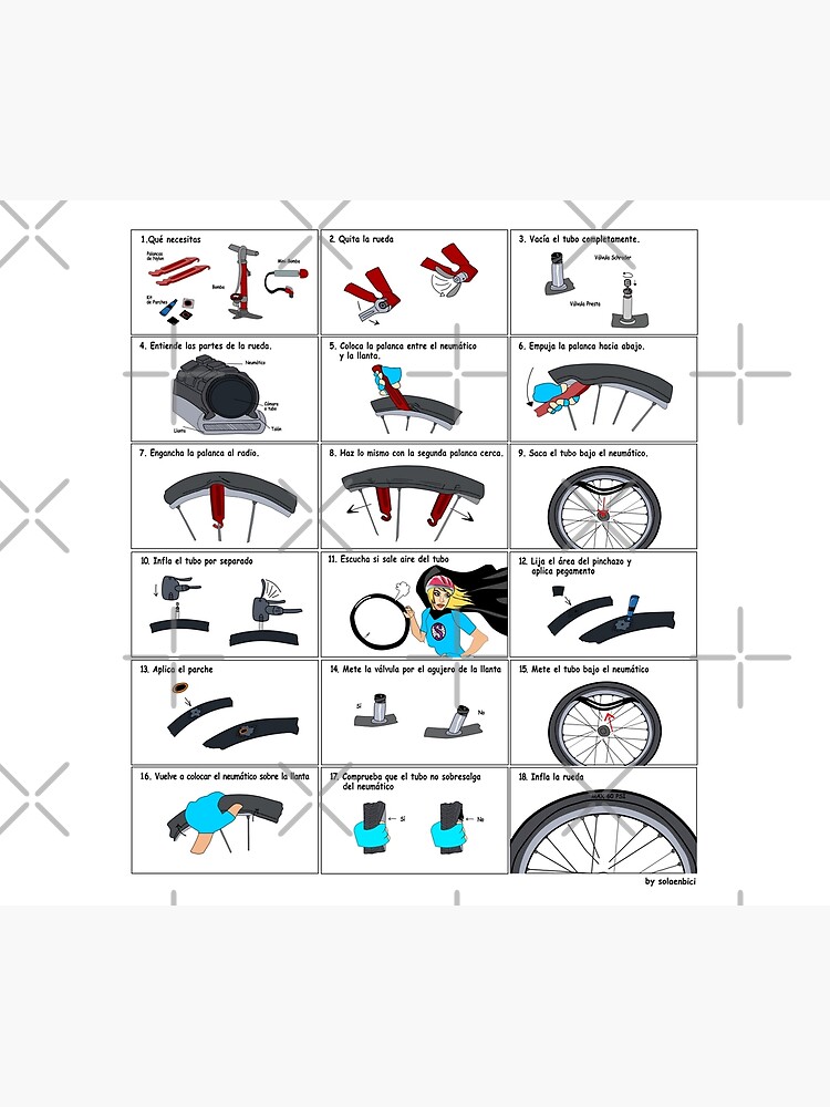 "HOW TO REPAIR A BICYCLE WHEEL PUNCTURE (INSTRUCTION MANUAL))" Poster